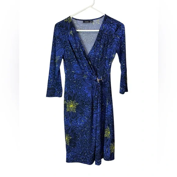 blue and yellow wrap dress ZIPPER DRESS YELLOW AND BLUE CITRIC- 50% off — Atelier5 main image 0